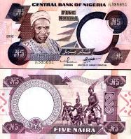 *5 Naira Nigéria 1984-2005, P24 UNC - Kliknutím na obrázok zatvorte -